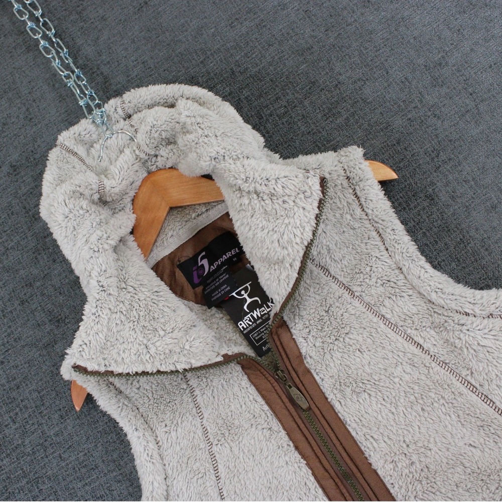 i5 Apparel Women's Sherpa Fleece Vest Hooded